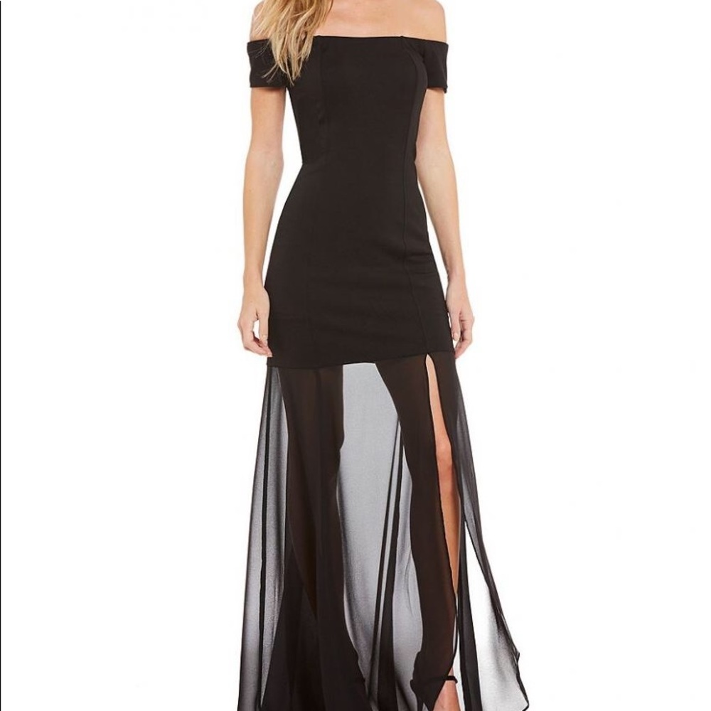 NWT Formal Gown with Sheer Slit Bottom